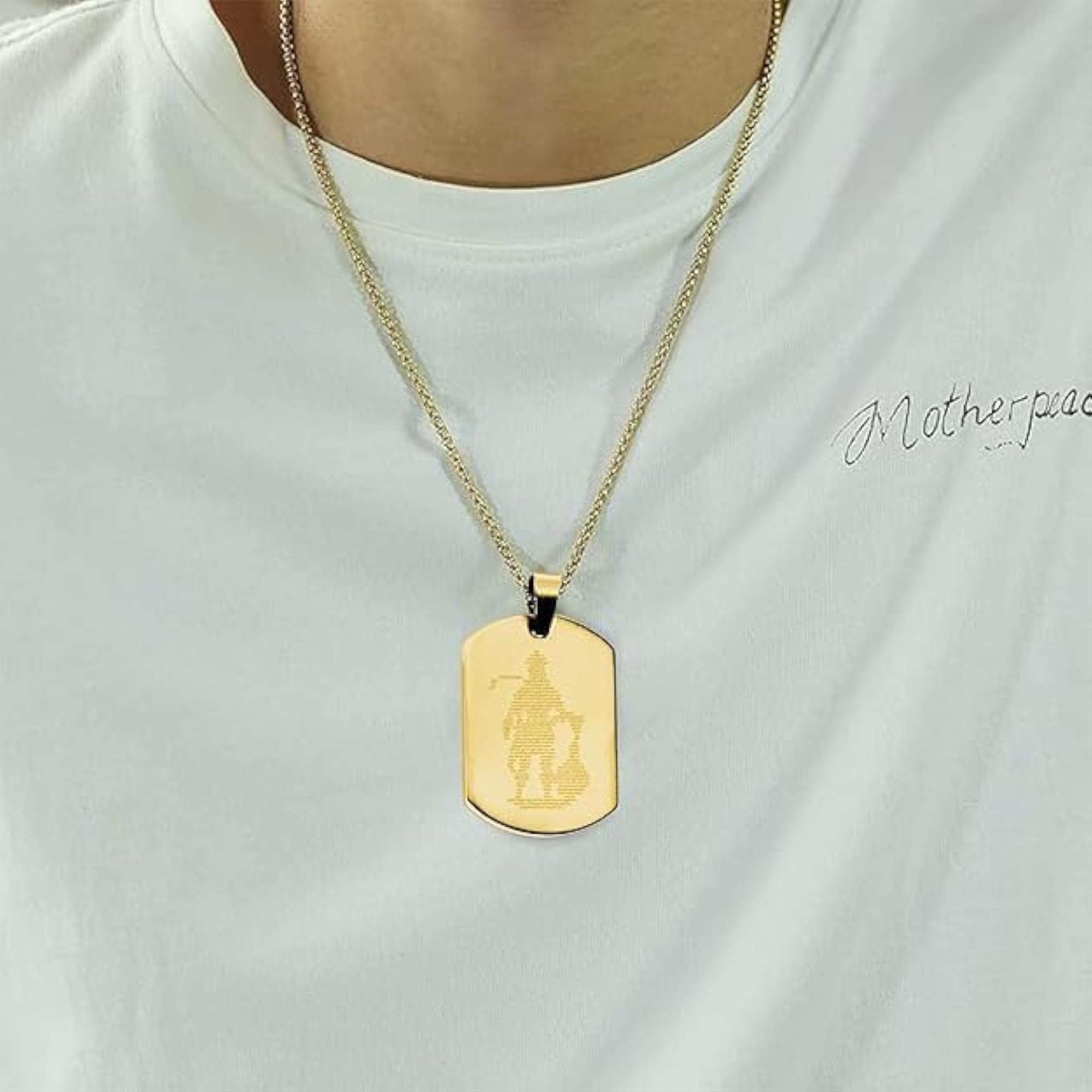 Men's Hanuman Chalisa Stainless Steel Pendant Necklace