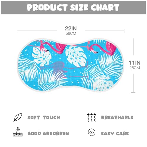 xigua Flamingos Standing Baby Burp Cloths for Newborn Boys and Girls 4 Pack, Soft & Absorbent Cotton Baby Burp Cloth, Baby Washcloths, Newborn Towel, Burp Rags4