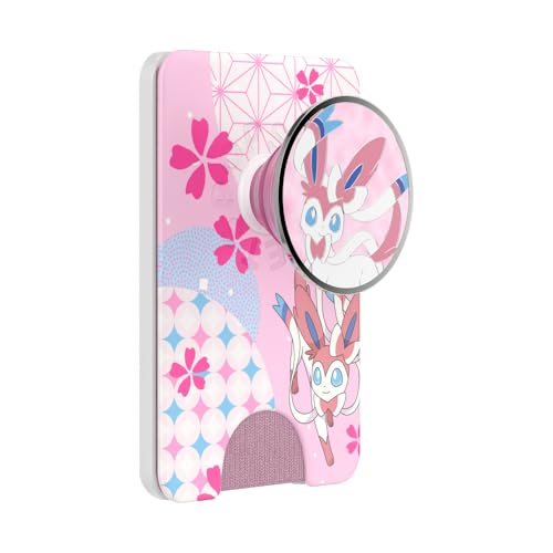 Image of PopSockets Phone Wallet for MagSafe, Phone Card Holder with Grip, Pokemon - Sylveon's Dream