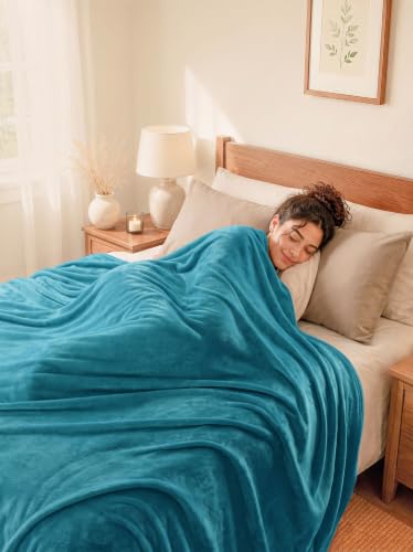 Image of Utopia Bedding Soft Fleece Bed Blanket Twin Size Turquoise (90x66 Inch)