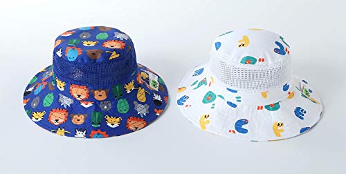 Image of Home Prefer UPF50+ Wide Brim Sun Hat Boys Girls Sun Protection Hat Zoo Beach Swim Safari Bucket Hat for Baby Toddler Kid