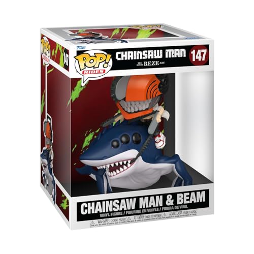 Funko POP! Ride Deluxe: Chainsaw Man: Reze - Chainsaw Man & Beam - Figura in vinile da collezione - Idea regalo - Prodotto ufficiale - Giocattoli per bambini e adulti