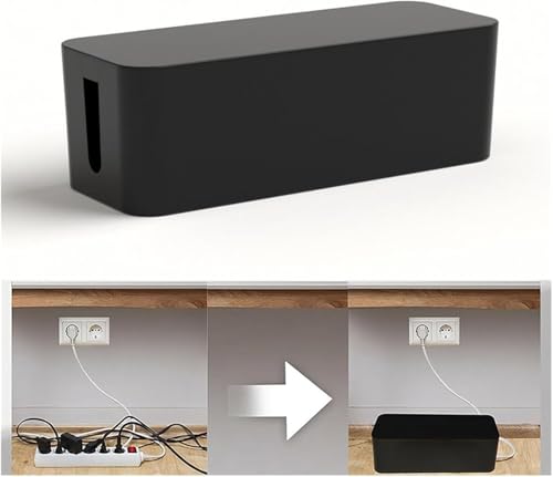 Boîte de rangement pour multiprises blanche M avec capuchon amovible antidérapant