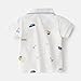 Toddler Baby Fashion Printed T-Shirts Casual Lapel Button Little Kids Polo Shirt Short Sleeve Loose Top (Blue,90/18-24 M,Unisex,Big Kid,US,Age,18 Months,24 Months)