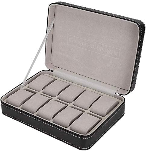 XENON VENTURE stylish watch organizer box zipper case for travelling men women watch storage box watch organisers boxes holder stand(1 pcs) (10 SLOT) (B0C9TQLPY7) Amazon Price History, Amazon Price Tracker