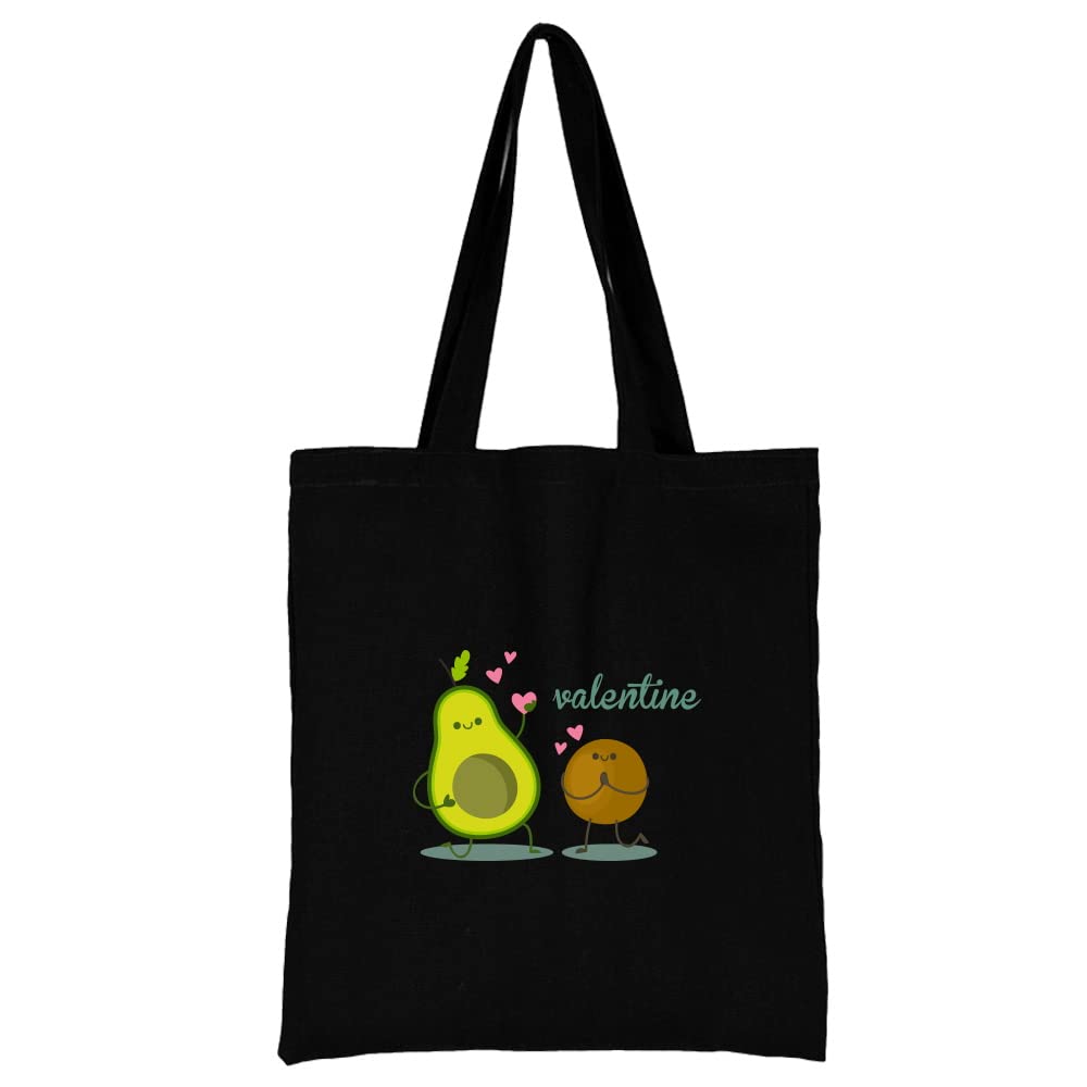 Avocado Printed Canvas reusable grocery bags, Foldable Casual Travel HandBag, Shoulder Beach Tote Bags, Shopper bag eco friendly super strong washable Storage bags Shopping bag Canvas bag for Women