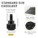 HONSNKS 24 Pcs Black Computer Case Thumb Screws, 6-32 Thread, Easy-Grip Design for PC Case Covers, Hard Drives, Power Supply & PCI Slots