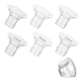 6PCS Flange Inserts Compatible with BabyBuddha, 17/19/21mm, Silicone Pump Flange Insert for Breast Pump, Minimize Tunnel Down to Correct Size, Pumping Essential Kit for Moms