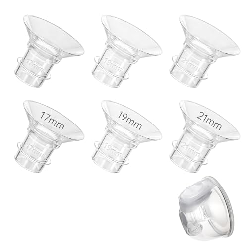Image of 6PCS Flange Inserts Compatible with BabyBuddha, 17/19/21mm, Silicone Pump Flange Insert for Breast Pump, Minimize Tunnel Down to Correct Size, Pumping Essential Kit for Moms