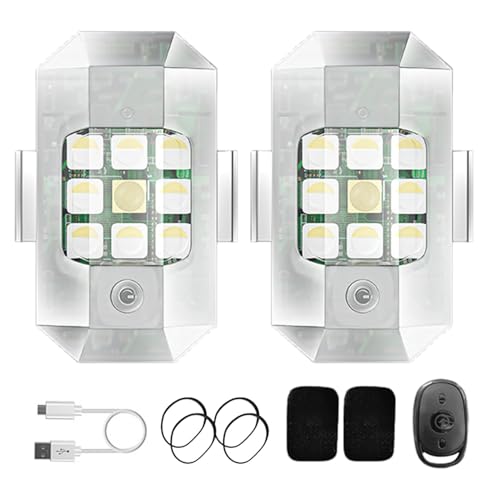 Lumières Clignotantes LED | Éclairage Étanche 7 Couleurs,Feu de Sécurité LED - pour Usage Extérieur et Intérieur sur Voitures Camions VUS et pour Vélo Scooter Motocyclette de Nuit