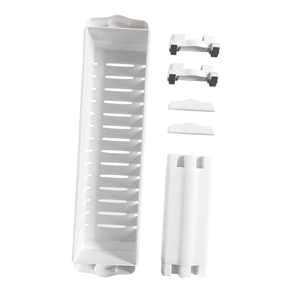 Mensola Slim Scaffale Scorrevole Portaoggetti Carrello Organizzatore Rimovibile in Plastica Utilizzabile per Cucina Bagno Lavanderia Garage Casa,