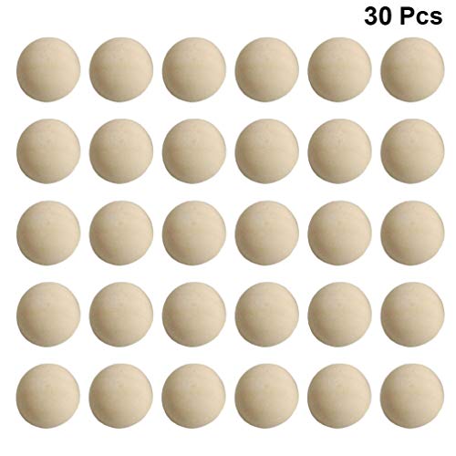 NOLITOY Half Craft Ball Half Wooden Balls: Split Wood Ball Mini Hemisphere Unfinished Half Craft Ball for DIY Projects Kids Arts and Supplies (Light Yellow 30mm) Indoor - Image 4