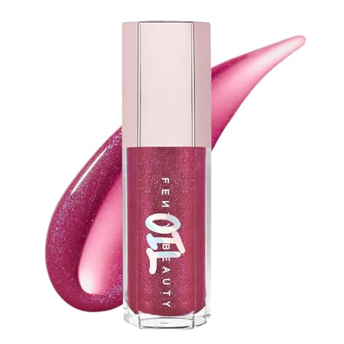 FENTY BEAUTY Gloss Bomb Oil Luminizing Lip Oil 'N Gloss 0.3 oz (Razzberry Jamz 04 (Bright Berry), 9ML)