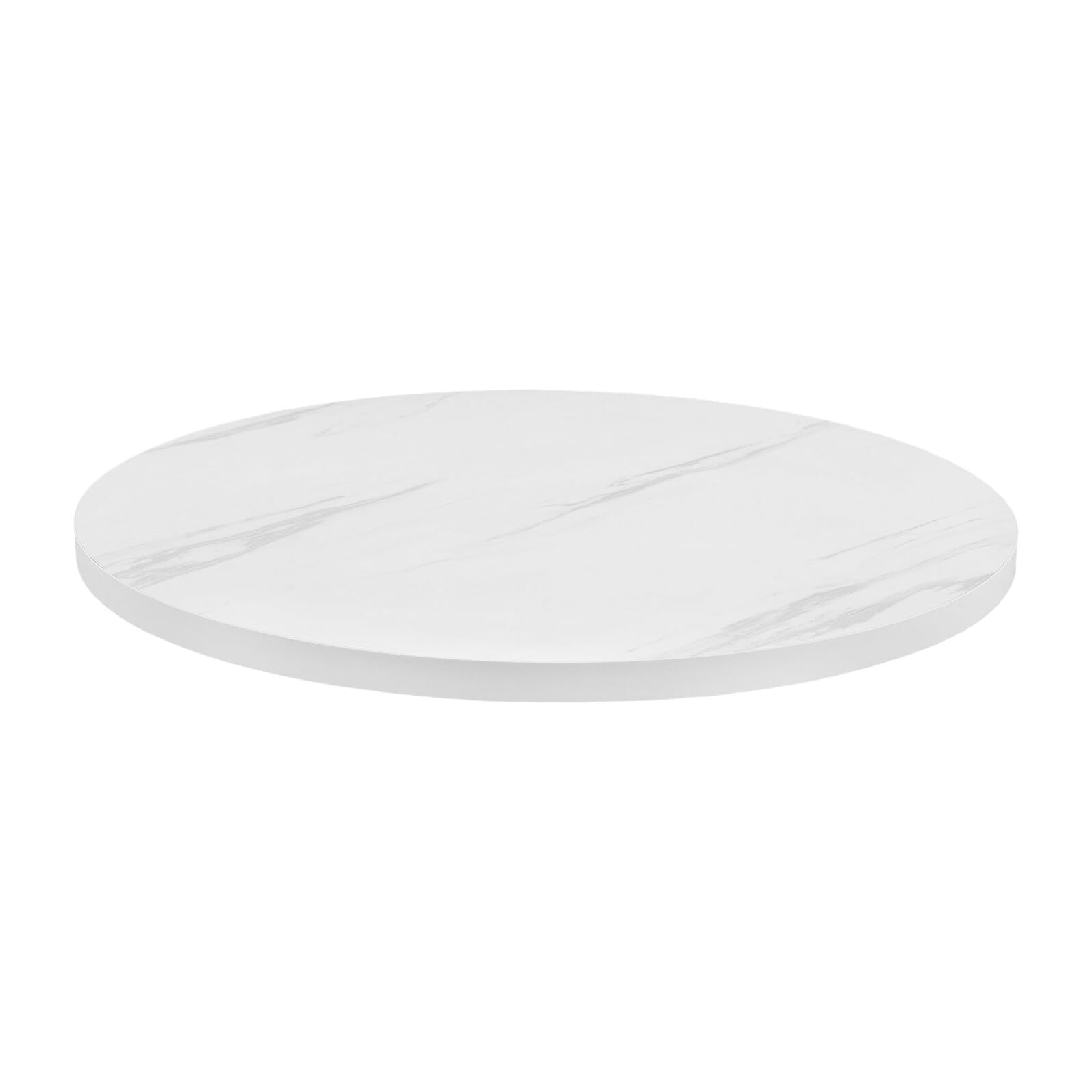 Plateau de table rond 40 cm en marbre blanc imitation pour remplacer un dessus de table basse