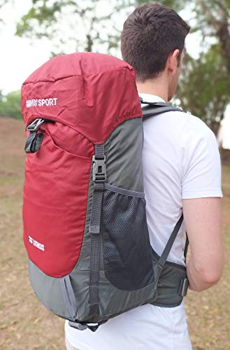 MOCHILA 33L RESISTENTE IMPERMEÁVEL TRILHA PESCA VIAGEM CAMPING MOTOBOY Cor:Vermelho