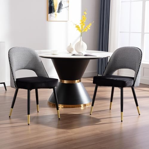 Set 4 sedie per sala da pranzo cucina soggiorno imbottite in velluto verde scuro