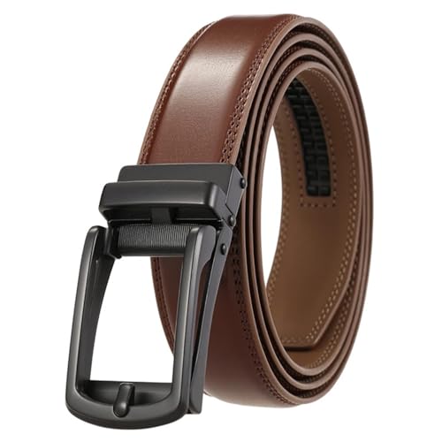 Ceinture en cuir noir homme sans trou résout le problème des ceintures déformées et usées