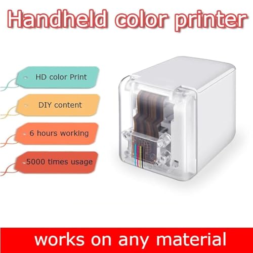 Edible Printer - Mini Color Inkjet Food Printer for Bread, Coffee & Art Cooking - Portable Handheld Thermal Inkjet Printer