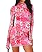 OFEEFAN Short Dresses Womens Long Sleeve Dresses Hot Pink Rose XS