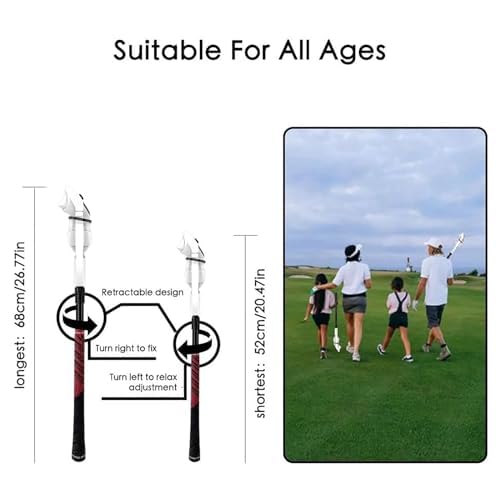 Adapter VR Golf Club z chowanym uchwytem, bezpieczną antypoślizgową silikonową przyczepnością, wciągającym doświadczeniem Swing dla realistycznej symulacji gier w wirtualnej rzeczywistości