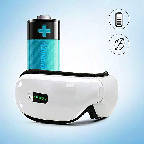 Oogmassageapparaat met warmteluchtdruk, Bluetooth visagetherapiemassageapparaat met muziekstress, trillingen, elektrisch… - Image 6