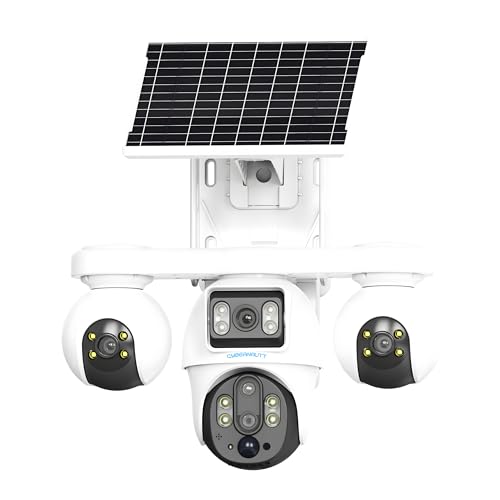 Image of XUGA-Cybernautt Series X18C 16MP 4 Lens PTZ Solar 4G Sim Outdoor CCTV Camera | 3 Lens Mobile Operated | Color Night Vision | Motion Detection | Water Proof | Use Air-tel 4G Sim