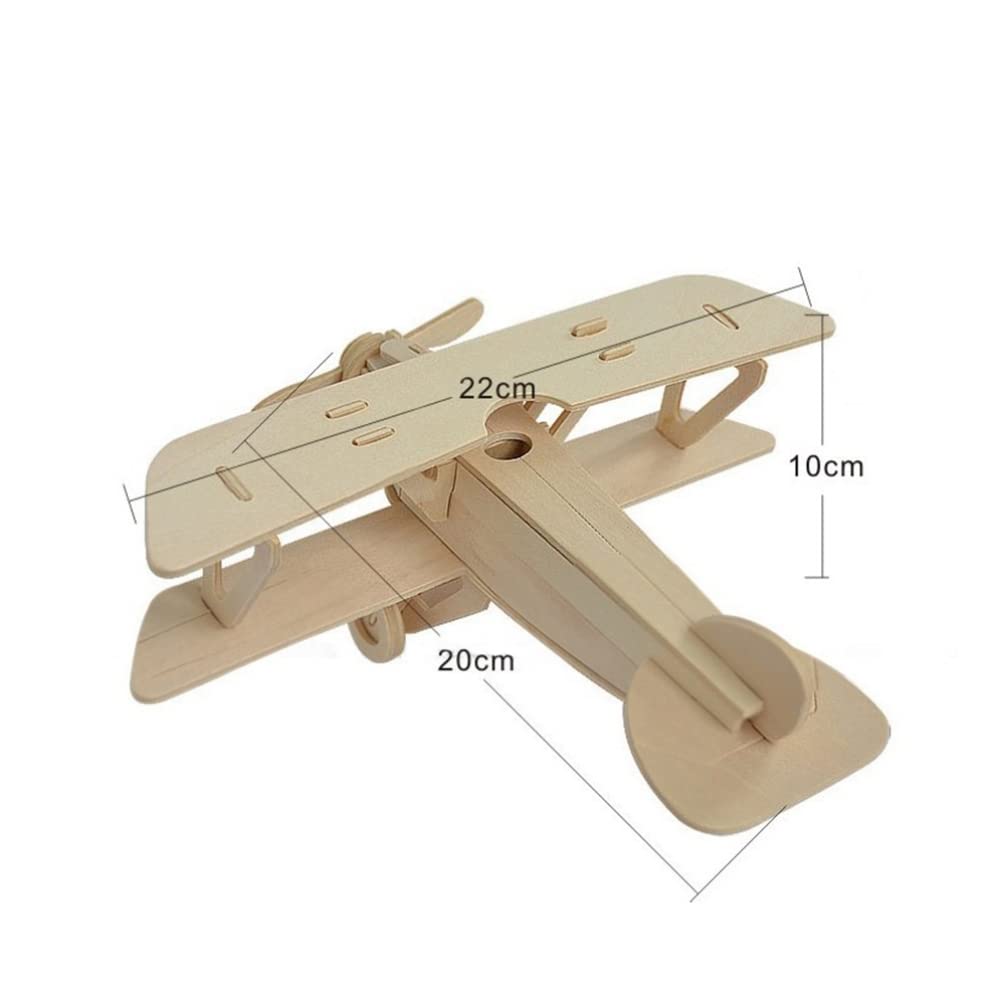 TOYANDONA 3D Wooden Aeroplane Assemble Kit for Kids Educational Plane Model Puzzle Diy Craft Toy for Painting and Creative Play 7.87X8.66X11.81In - Image 4