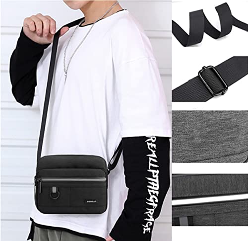 Small Canvas Crossbody Bag for Men,Small Shoulder Bag, Mini Messenger Bag for Cell Phone, Portable mobile phone coin bag3