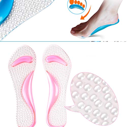 Palmilhas de gel de salto alto HEALLILY com suporte de arco de 3/4 de comprimento para sapatos, palm