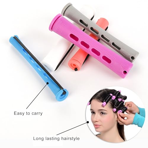 XSQD 85pcs Cold Perm Curler, Steel Needle Comb Fluffy Naturally Curly Hairstyle,No Harm Hair, No Heat Bangs Curly Hair Bars - Image 2