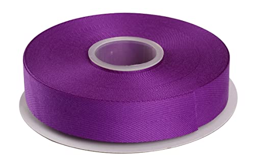 Joycrosso Herringbone Tape Twill Ribbon Soft Handle, Great for Gift Wrapping Craft Sewing 25mm x 22 Meters - Purple
