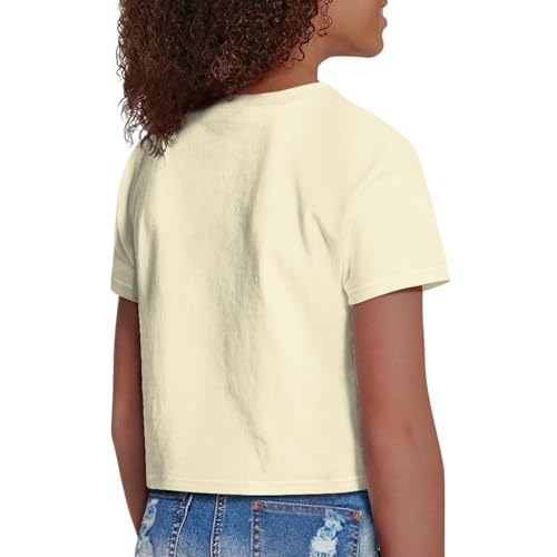 Image of Kids Crop Top Short Sleeve T-Shirts for Girls Size 5-14
