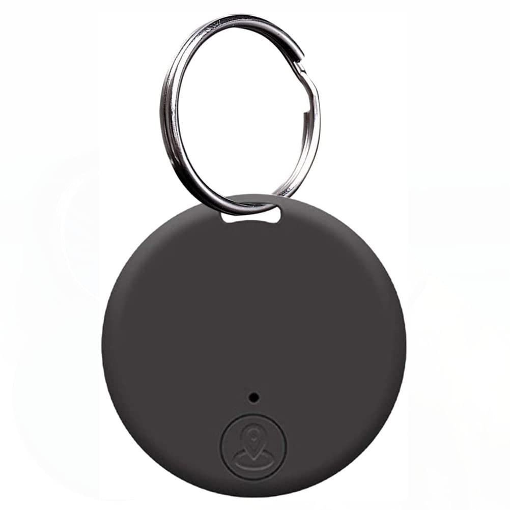 Rastreo GPS portátil Bluetooth 5.0 Rastreo de llave móvil con anillo de tracción, dispositivo inteligente antipérdida Localizador de mascotas para mascotas Gatos Perros Llave de billetera,Negro