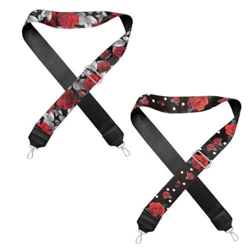Image of Jeiento Replacement Shoulder Strap,2 Piece Set Guitar Style Handbag Crossbody Strap Adjustable Guitar Straps for Women Girls