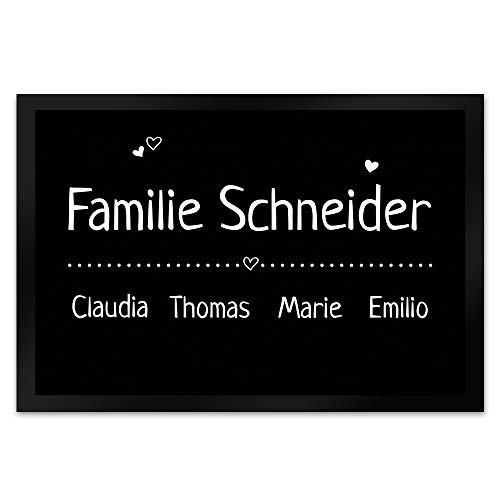 Familienname Fußmatte personalisiert mit deinen Namen