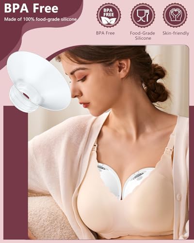 Image of 4PC Flange Insert 16mm Compatible with Momcozy M5 /M6 /M9 /S12 Pro /V1 Pro /V1 Pro Breast Pump, Fit for Eufy /Elvie /Medela /Spectra /Lansinoh /NCVI /Lansinoh /TSRETE with 24mm Flange /Shield Breast Pump
