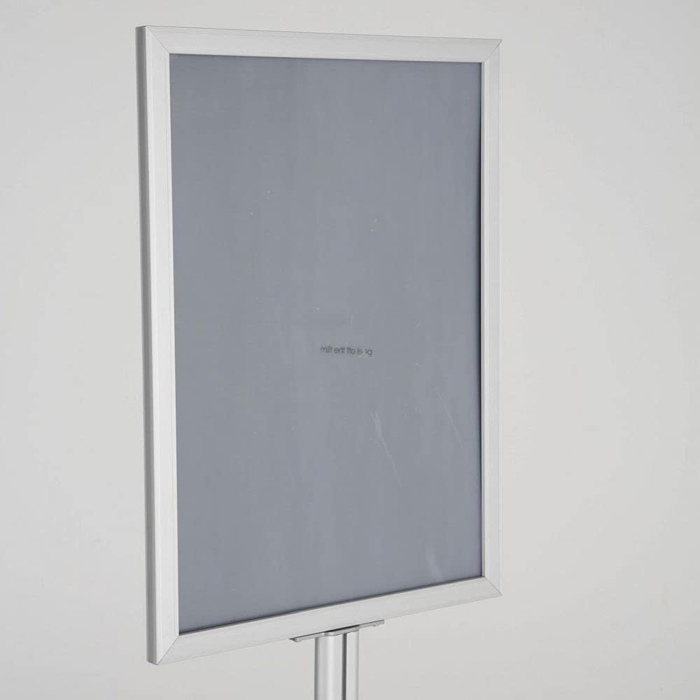 Soporte para carteles, DIN A1/A2, disponible en los colores negro y plateado (plata, DIN A2)