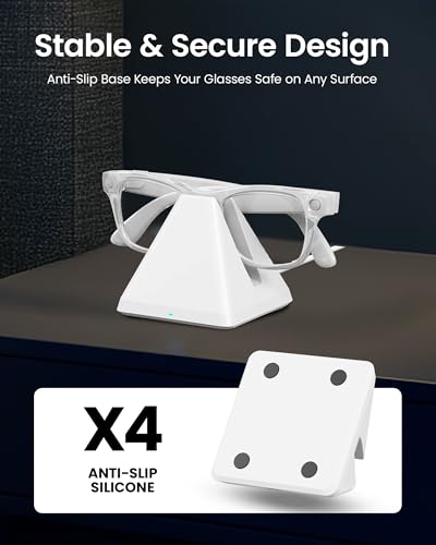 Image of Charging Station Compatible with Ray-Ban(Gen 1 & Gen 2)& Oakley Meta Smart Glasses - Safe & Stable Charger with Handshake Protocol, Accessories for Wayfarer, Headliner, Skyler Blayzer Scriber, HSTN