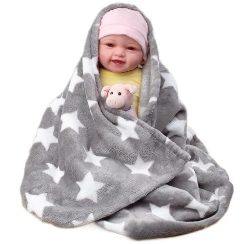 PinkZebra Kuscheldecke Baby Decke 70 x 100 cm, Tagesdecke, Buggy Decke,...