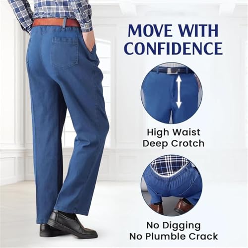 Cooliflex Jeans, Flexible Waist Straight Fit Comfort Denim Men's Athletic Fit Stretch Jean Cooliflex Jeans for Men4