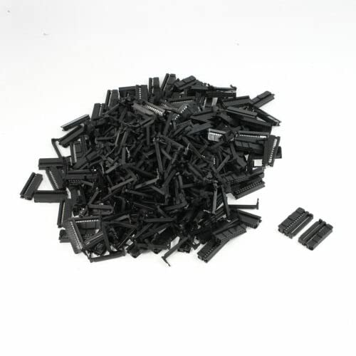Tool parts 200 Pcs FC1-24P Flat Ribbon Cable 2 Row 24 Pin IDC Socket Connector Black