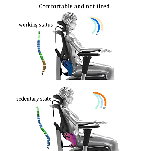 Chaise de bureau d'ordinateur confortable sédentaire pour le télétravail - 4