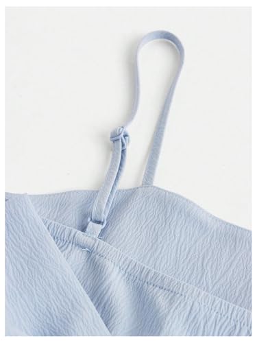 WDIRARA Girl's Bow Ruffle A Line Mini Dress Y2k Square Neck Sleeveless Cami Dresses3