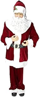 Northlight Huge Life-Size Decorative Plush Christmas Santa Claus Figure (Sitting or Standing), 6'