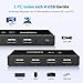 UGREEN 4 Ports USB Switch für 2 PC 2 in 4 Out USB Umschalter für Maus, Tastatur, Scanner, Drucker, Stick, Festplatte kompatibel mit Windows, Mac OS 8.6 und höher, 2 USB Kabel