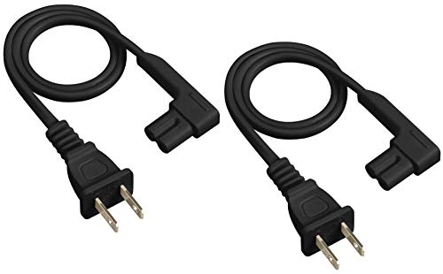 Câble pour Sonos Play One noir lot de 2 cordons courts pour haut-parleur sur étagère