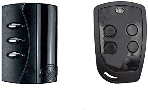 PUJOL Vario 4U Compatible PUJOL Vario Black Frecuencia 433MHz Nuevo Mando Garaje Negro 4 Botones Más Resistente Y Robusto Cover