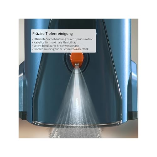 Genius Waschsauger Teppichreiniger Invictus F5 11 TLG., Akku Polsterreiniger Gerät für Auto Teppich, Laufzeit bis 30 Min, Kabellos, Nasssauger für Reinigung von Polstern, Fleckenentfernung