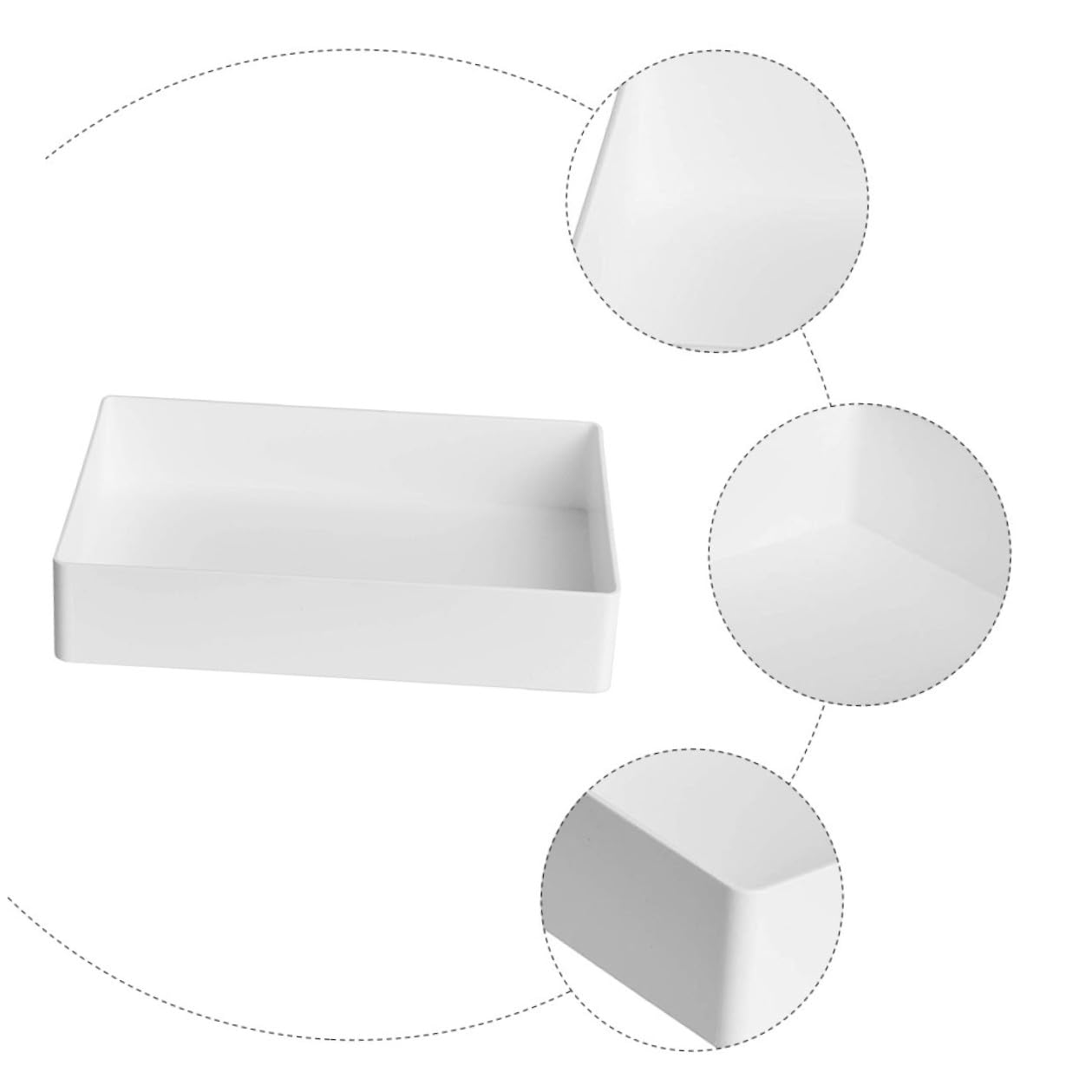 Bandeja de Laboratorio Resistente a Químicos de Polipropileno Blanco y Fácil Limpieza para Organizar Pequeños Consumibles E Instrumentos