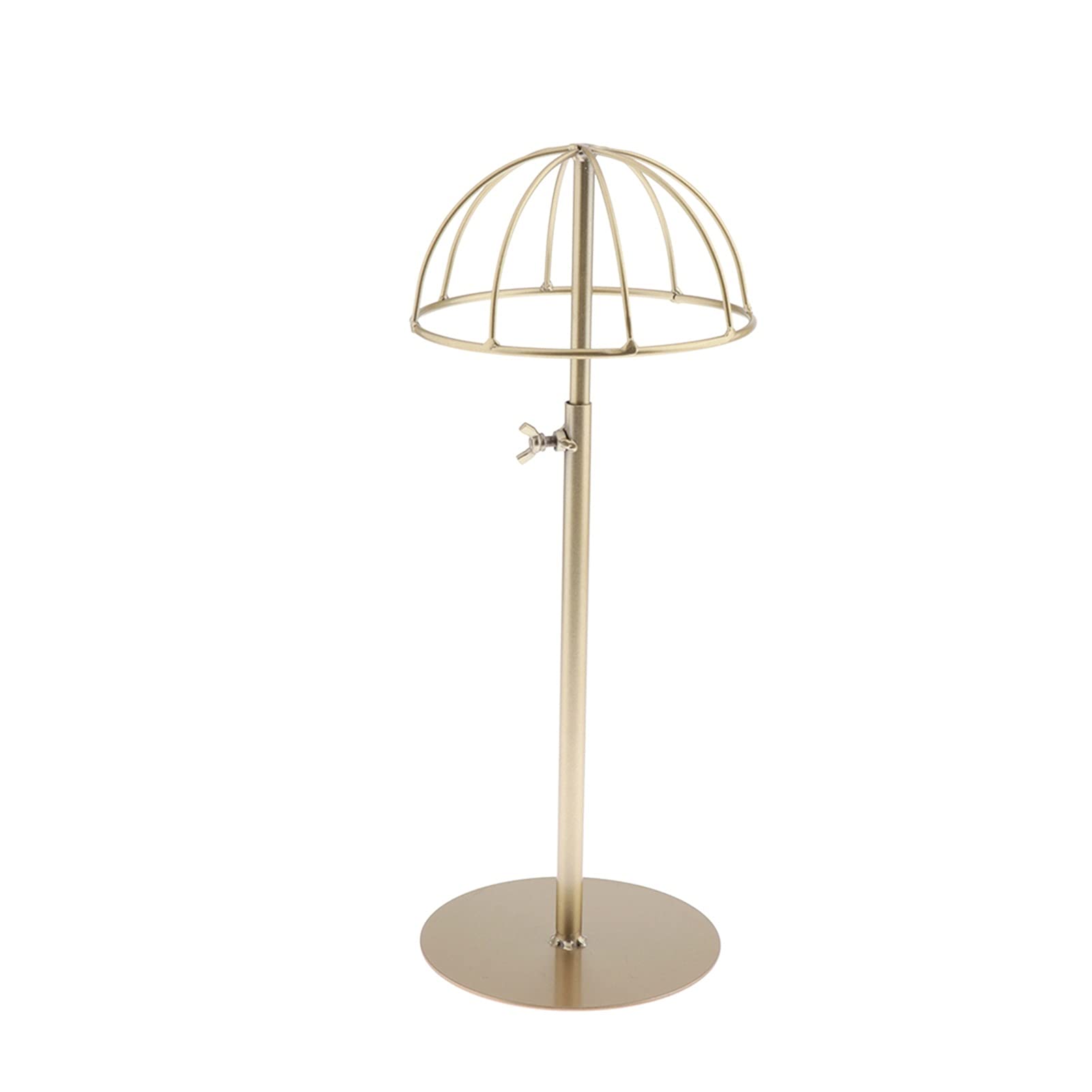 Perückenkopf Vintage Metallhut Ständer Tischplatte Dekorative Perücke Inhaber Goldene Mannequin Head Display Stand Organizer Regal Cap Display Rack